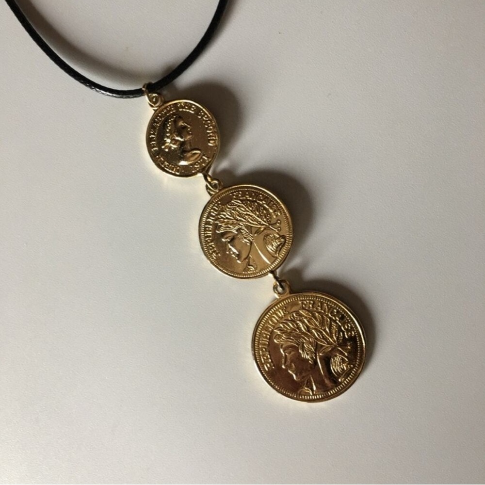 🇫🇷French Coin Republique Francaise pendant necklace new